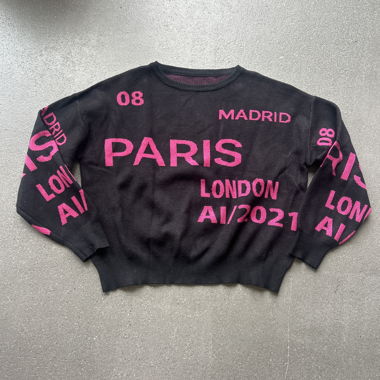 Maglione nero Paris Madrid
