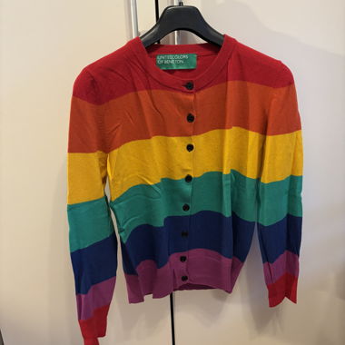 Mehrfarbiger Wollcardigan