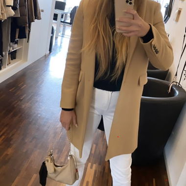 ZARA Coat Camel – Manteco Fabric –