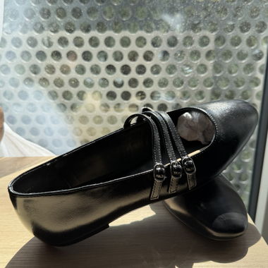 Black Mary Jane Flats