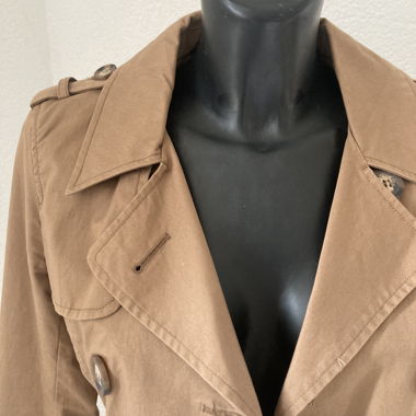 Trench coat beige mi-long femme