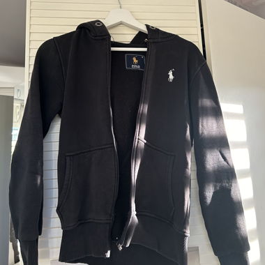 polo raplph lauren hoodie in black