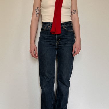 COS Dunkelblaue Straight-Jeans