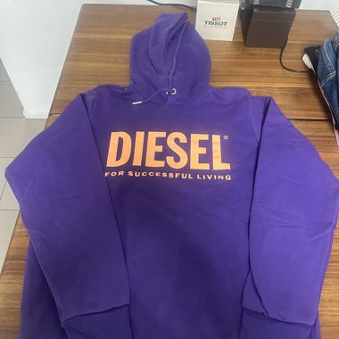 Lila Diesel Hoodie mit Logo
