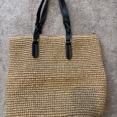Grand sac de plage tressé