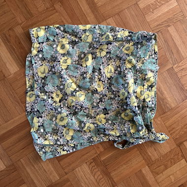 Jupe portefeuille fleurie