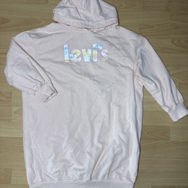 Felpa con cappuccio lunga Levi's rosa pallido 12 anni