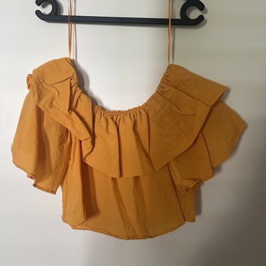 Yellow Ruffle Top