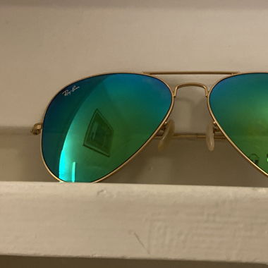 Green Rayban Aviator Sunglasses