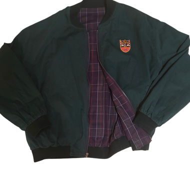 Giubbotto bomber reversibile DAKS verde a quadri