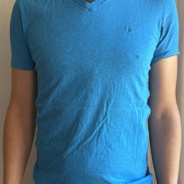 T-shirt blu elettrico in cotone