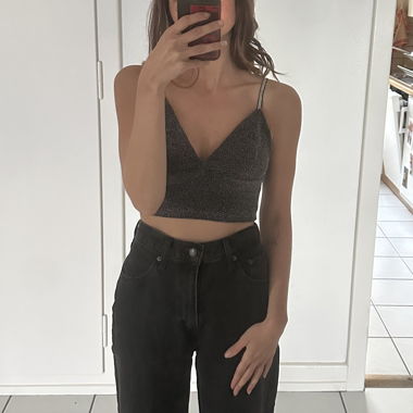 Top Zara brillante