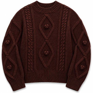 Brown Knit Sweater M