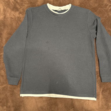 T-shirt à manches longues gris effet double
