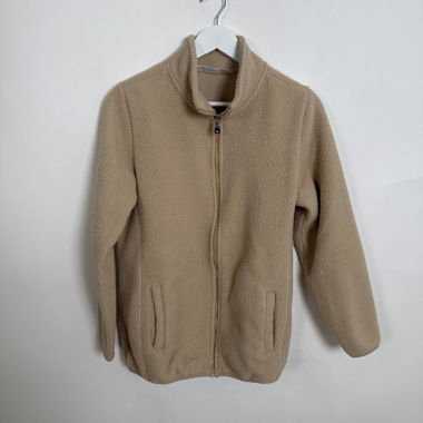 Beige Fleece-Jacke M