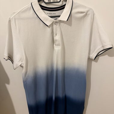 Polo mit Farbverlauf Weiss zu Blau von Salsa