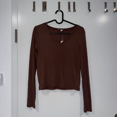Subdued braunes Langarmshirt S