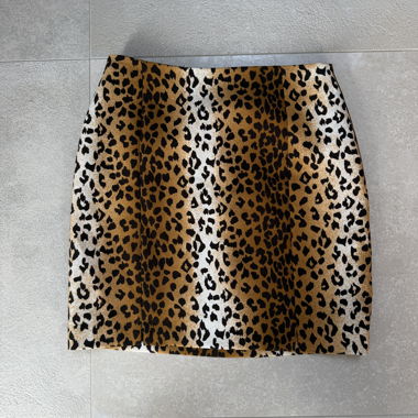 Gonna corta con stampa leopardata Francesca C.