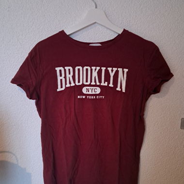 T-shirt Terranova Brooklyn NYC bordeaux XL