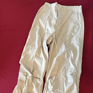 Zara Beige Drawstring Cargo Pants, Size XS
