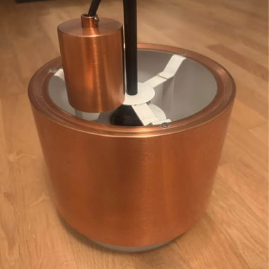 Copper-coloured pendant light