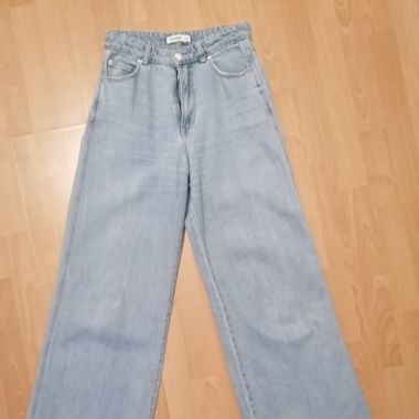 Pull&Bear wide light blue jeans