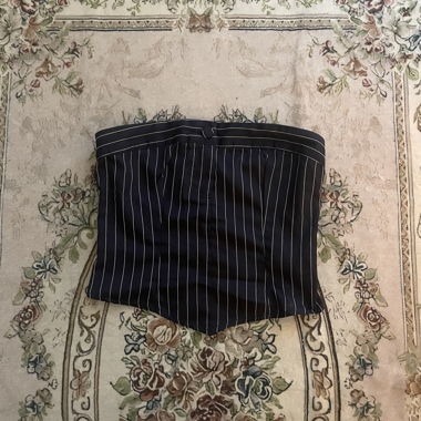 top corsetto a righe