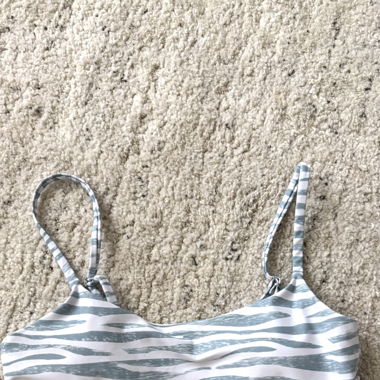 Blaues Zebra Bikini (Oberteil)