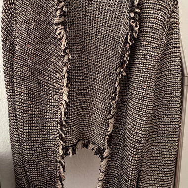 Veste en tweed noir et blanc