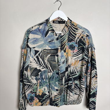 Zara floral bomber jacket
