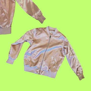 glänzende Bomberjacke 