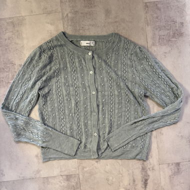 Cardigan tricoté Mango bleu clair