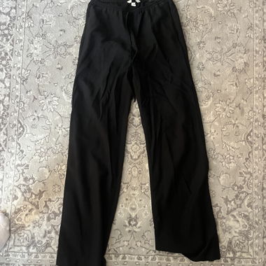 Schwarze Leinen Hose XS