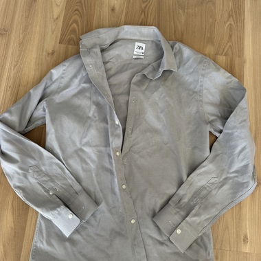 ZARA Slim-Fit-Hemd grau