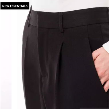 MANOR Schwarze Stoffhose