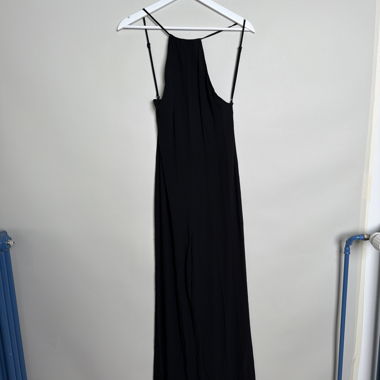 Salopette nera stile halter
