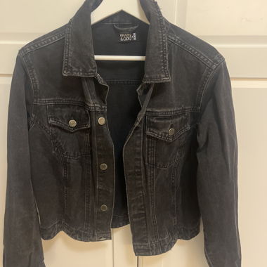 Veste en jean noire