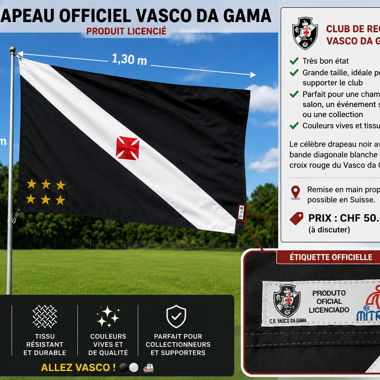 Drapeau officiel Vasco da Gama – Négociable