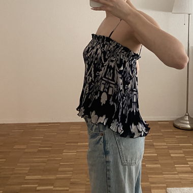dark blue flowy tank top