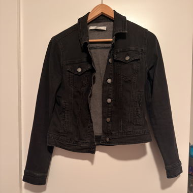 Black denim jacket