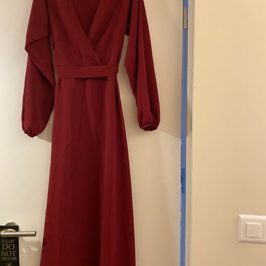 Abito midi avvolgente rosso