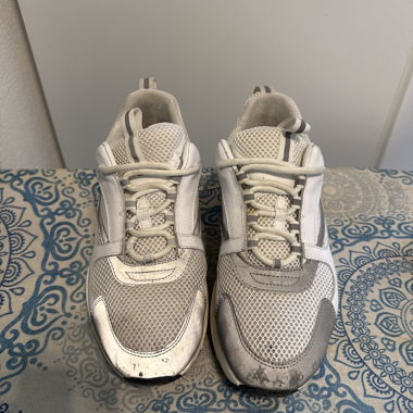 Sneakers bianche mesh e pelle