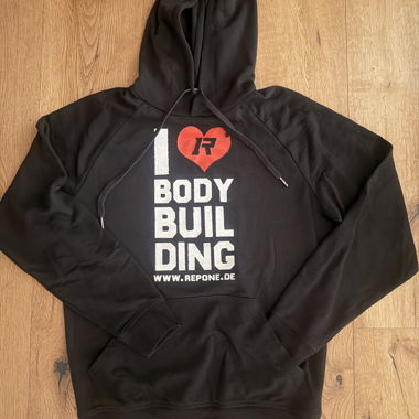 Hoodie "I Love  Bodybuilding" – Black – RepOne