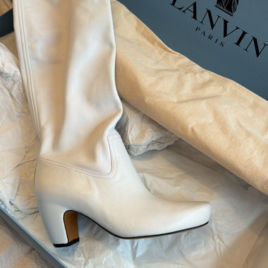 Stivali Lanvin in pelle bianca taglia 39