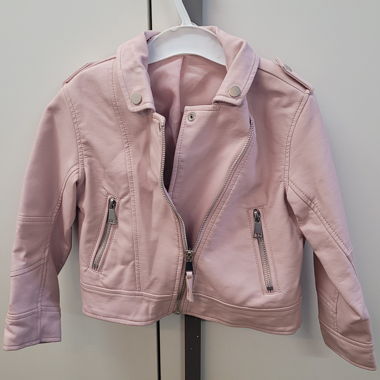 Kids Pink Biker Jacket