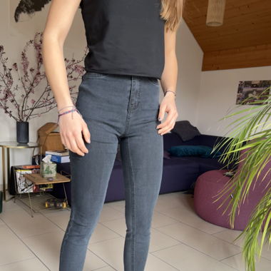Schwarze skinny Jeans