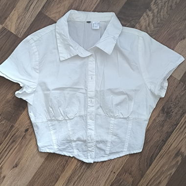 Blusa Bianca Con Corsetto