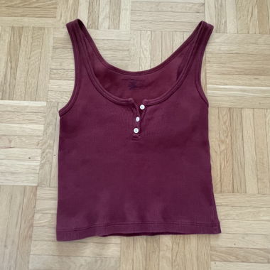 Top senza maniche bordeaux