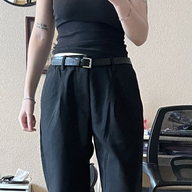 black bershka pants 