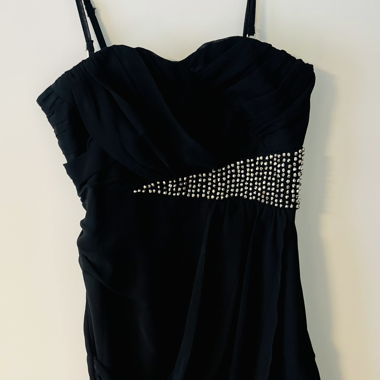 VILA black corset mini dress